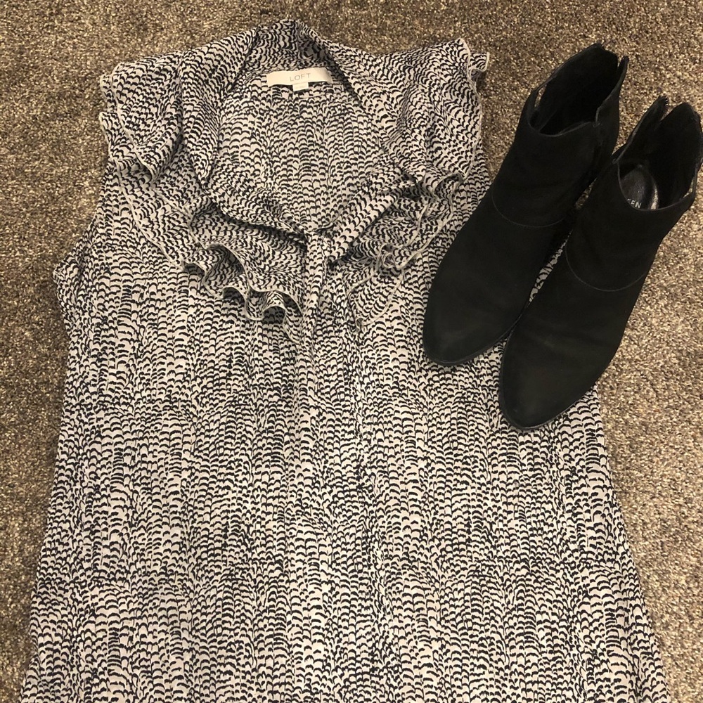 Loft blouse with ruffle detail